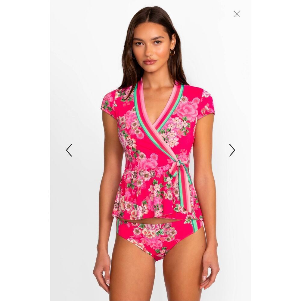 Johnny Was BELROSE WRAP TANKINI size S NWT